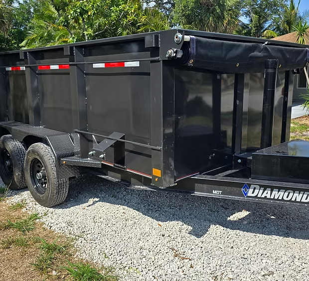2024 Diamond C 6.5x12 Dump Trailer - 12' x 6.5' - available for rent in Lake Worth Beach, FL