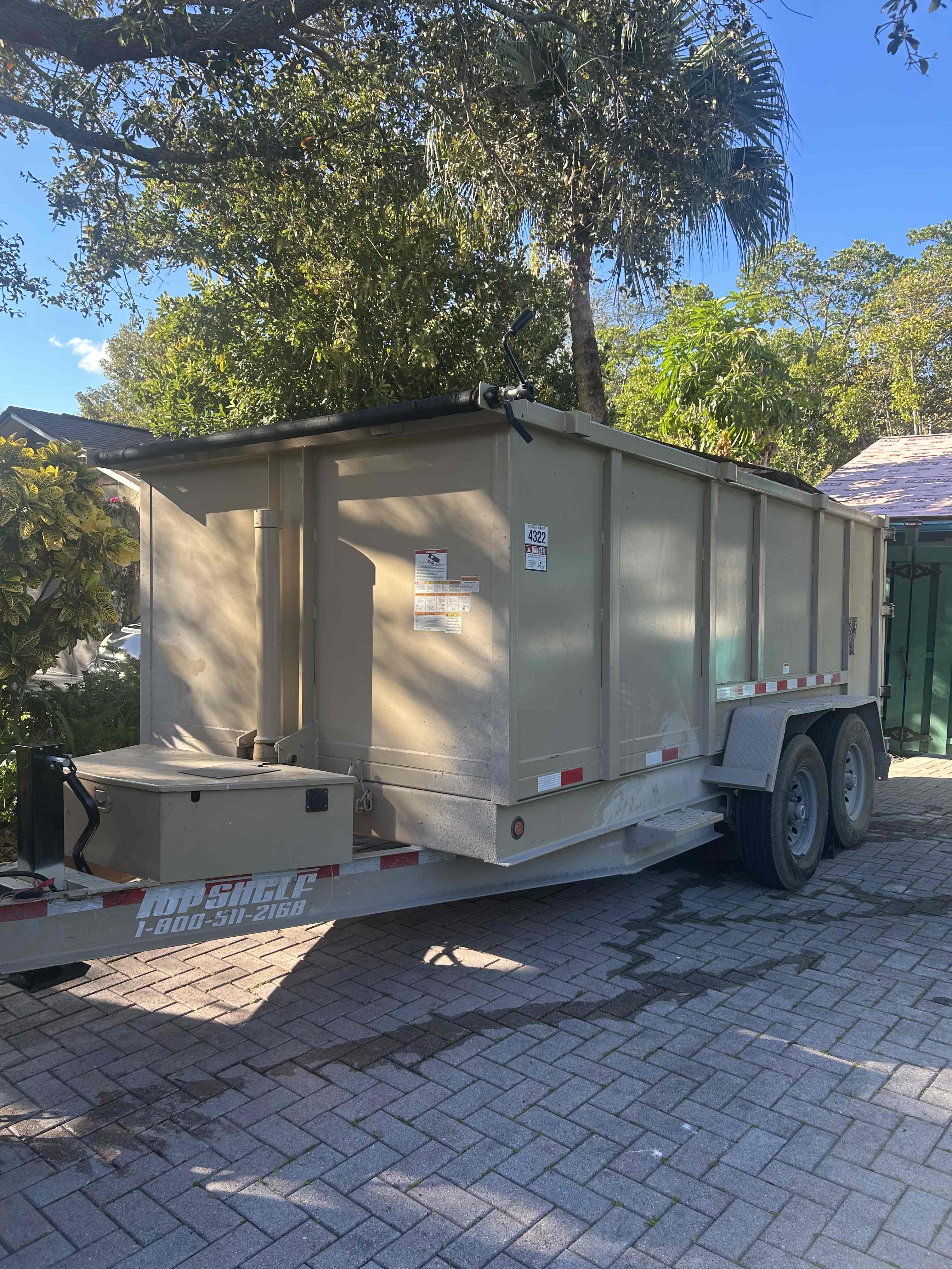 14 yd dumpster available from Easy Tow Trailers
